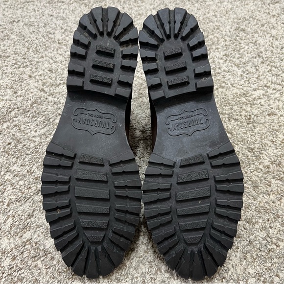 THURSDAY Dark Brown Leather Chelsea Legend Boots Lug Sole Women’s Size 10 - Picture 9 of 13